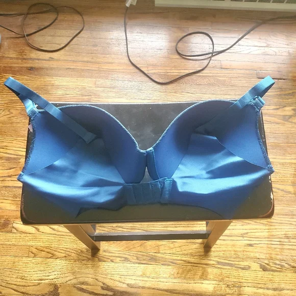 Secret Treasures Navy Blue Lace Detail Push Up Bra Size 36 DD NWT - Picture 5 of 10